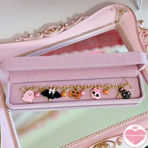 Gold Plated Pinkoween Lover Charm Bracelet